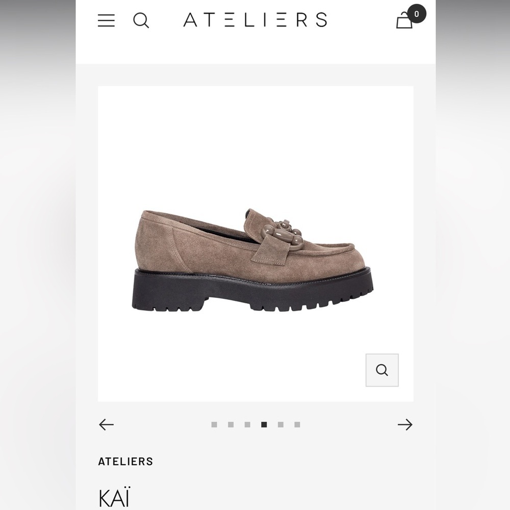 Atelier kai leather platform loafers, 39
